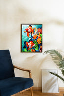 Needlepoint canvas for halfstitch without yarn Seabed SE929.695 Seg De Paris Printed Tapestry Canvas