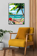 Needlepoint canvas for halfstitch without yarn Exotic Wave SE929.724 Seg De Paris Printed Tapestry Canvas