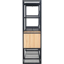 Open-Style Wardrobe with Hanging Rails, Shelves and Drawers, Black