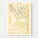 Vintage Map of Southampton, England 1884