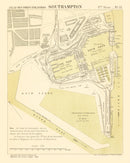 Vintage Map of Southampton, England 1884