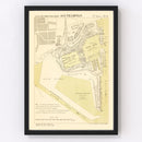 Vintage Map of Southampton, England 1884