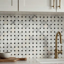Arabescato Carrara Octagon 12" x 12" Honed Marble Mesh-Mounted Mosaic Tile 2" Octagon- MSI Collection