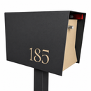 Uptown Box-2.0 in TEXTURED MATT JET BLACK - Modern Mailbox
