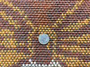 Rya Shag Rug 2x4, Rabbit in Top Hat, Wool, Orange, Vintage 1960s Danish Shag Rug
