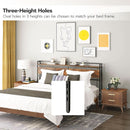 King Size Headboard with USB Ports and Storage Rack