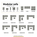 Convertible Sectional Corduroy  Sofa with Storage Ottoman,Cupholders, USB Ports for Living Room Apartment,Beige