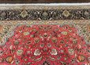 Persian Tabriz Rug 10x13 – Floral Medallion & Birds, Wool & Silk, 330 KPSI
