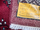 Pakistani Bokhara Rug 6x8, Fine Turkoman Carpet, Wool Handmade Vintage, Red, 6 x 8 Medium Sized Rug, Turkmen Rug