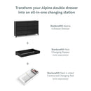 Alpine 6 Drawer Dresser Black GREENGUARD Gold Certified Nursery Furniture