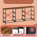 54 Inch Rustic Brown Dresser TV Console Cabinet Storage