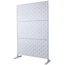 Outdoor & Indoor Privacy Screen Metal Privacy Screen 76' H×48' W, Freestanding Decorative Privacy Screen for Deck Balcony Patio, Privacy Fence Panels for Outside Lawn Garden PS107 WHITE