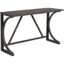 4-Piece Bar Table Set with Power Outlet, Dining Bar Table and Chairs Set,Bar Table Set with 3 Padded Stools for Living Room, Dining Room, Game Room, Dark Gray