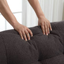 Cloud Style Sofa, Teddy Velvet Fabric, Comfy Padded Cloud Couch for Living Room, Apartment