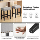 Ergonomic Upholstered Bar Stools Set for Kitchen Island