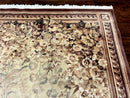 Aubusson Wool Rug 9x11, Wool with Silk Highlights, European Design, Vintage, Handmade, Floral, Fine 210 KPSI