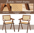 Brown Rattan Accent Chairs Set Of 2 For Indoor Outdoor Use