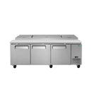 Heavy-Duty 93-Inch Commercial Stainless Steel Pizza Prep Table With Refrigeration (SAK52193)