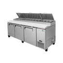 Heavy-Duty 93-Inch Commercial Stainless Steel Pizza Prep Table With Refrigeration (SAK52193)