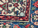 Antique Persian Hamadan Tribal Rug 8x10, Red and Ivory, Medallion Rug, Wool Handmade Carpet