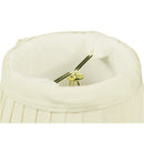 5"W x 4"H Crisp Linen Pleated Clip-on Candelabra Lampshade