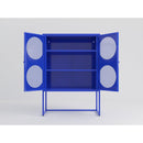 Blue Storage Cabinet with Doors, Modern Blue Accent Cabinet, Free Standing Cabinet, Buffet Sideboards for Bedroom, Kitchen,Home Office