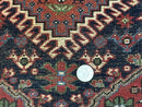Persian Tribal Runner Rug 2.6 x 20 ft, Antique Persian Shiraz Carpet for Hallway, Colorful Navy Blue