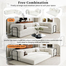 U_Style L-Shaped Modular Sofa Bed in Corduroy Fabric, Ideal for Living Rooms and Apartments