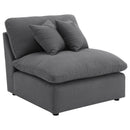 Hobson 5-piece Upholstered Modular Sectional Sofa Charcoal