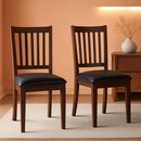 Espresso Slat Back Dining Chairs Set Of 2 For Dining Room