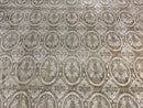 Tibetan Rug 12x15, Wool Hand Knotted Carpet, Odegard Rug, Birds, Olive Green, 12 x 15 Oversized Handmade Contemporary Area Rug, Extra Large