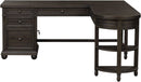 Contemporary L Shaped Desk USB Charging Drawer
