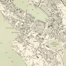 Vintage Map of Bergen, Norway 1885