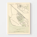 Vintage Map of Tilbury, England 1885