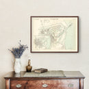 Vintage Map of Dunkerque, France 1886