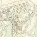 Vintage Map of Dunkerque, France 1886