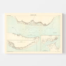 Vintage Map of Lisbon, Portugal 1884