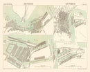 Vintage Map of Amsterdam, Netherlands 1886