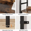 Rustic Brown 5 Tier Etagere Bookcase 71 In High 47 In Wide