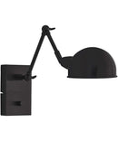 Adesso 12"H Swing Arm LED Wall Lamp Black Metal Finish