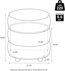 Round Upholstered Ottoman With Storage Gradient Brown