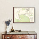 Vintage Map of Melbourne, Australia 1887