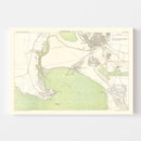 Vintage Map of Melbourne, Australia 1887