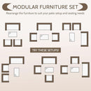Outdoor Rattan 4 Piece Patio Furniture Conversation Set