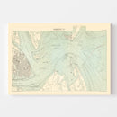 Vintage Map of Charleston, South Carolina 1887