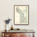 Vintage Map of Mahón, Spain 1878
