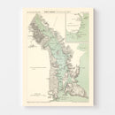 Vintage Map of Mahón, Spain 1878