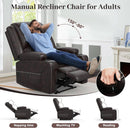 Three Seater Recliner Sofa Set Oversize Chair Removable Console Living Room Furniture For Comfort