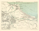 Vintage Map of Danzig, Poland 1889