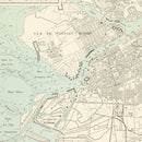 Vintage Map of Saint Petersburg, Russia 1888